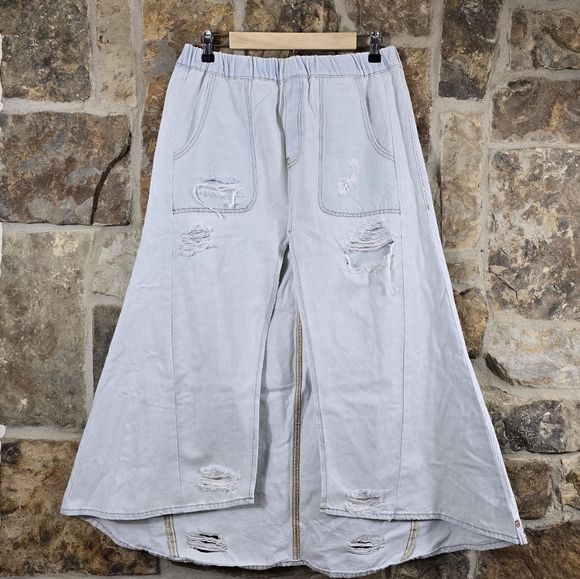 NWT One Teaspoon Shabby Bel Air Blue Maxi Denim Jean Skirt - Picture 2 of 15